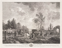 KG 13093
<br/>
Ruiters van de ruiterrijschool.
<br/>
<em>Moyreau, Jean (1690-1762)</em>